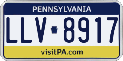 PA license plate LLV8917