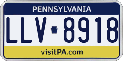 PA license plate LLV8918