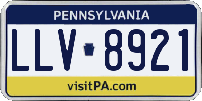 PA license plate LLV8921