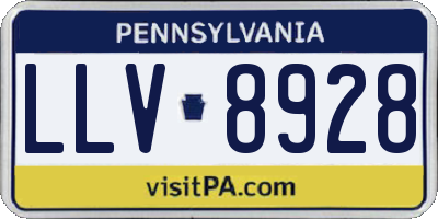 PA license plate LLV8928