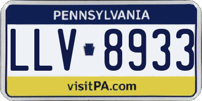 PA license plate LLV8933