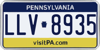 PA license plate LLV8935