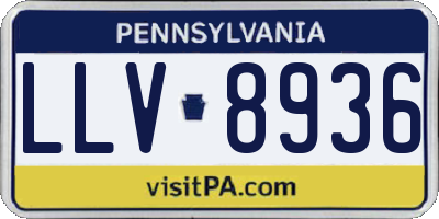 PA license plate LLV8936