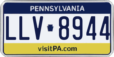 PA license plate LLV8944