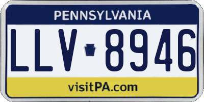 PA license plate LLV8946