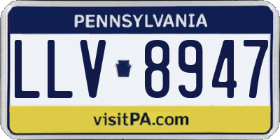 PA license plate LLV8947