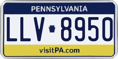 PA license plate LLV8950