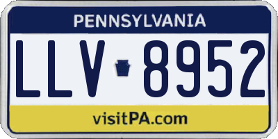 PA license plate LLV8952