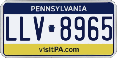 PA license plate LLV8965