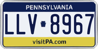 PA license plate LLV8967