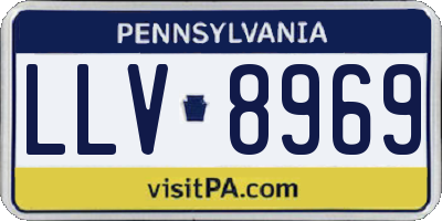 PA license plate LLV8969