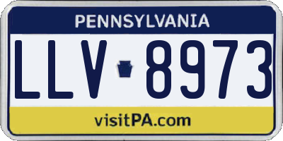 PA license plate LLV8973