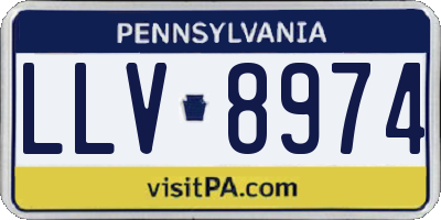 PA license plate LLV8974