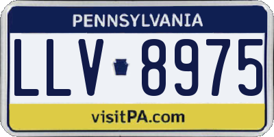 PA license plate LLV8975