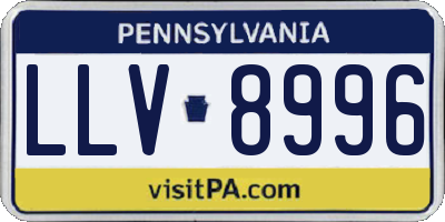 PA license plate LLV8996