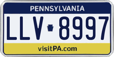 PA license plate LLV8997