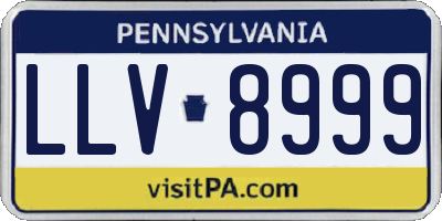 PA license plate LLV8999