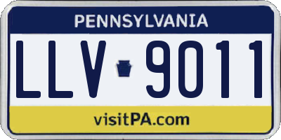 PA license plate LLV9011