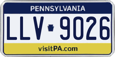 PA license plate LLV9026