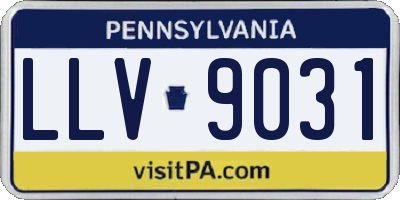 PA license plate LLV9031