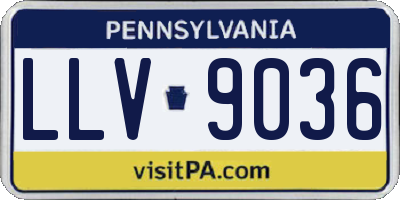 PA license plate LLV9036