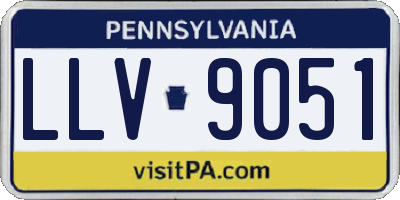 PA license plate LLV9051