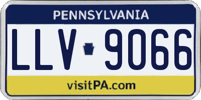PA license plate LLV9066