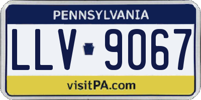 PA license plate LLV9067