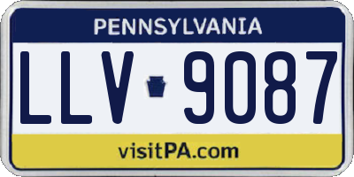 PA license plate LLV9087