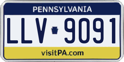 PA license plate LLV9091