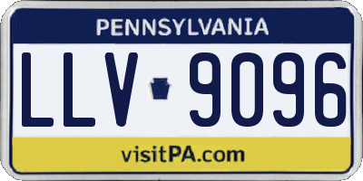 PA license plate LLV9096