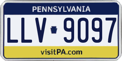 PA license plate LLV9097