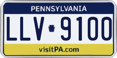 PA license plate LLV9100