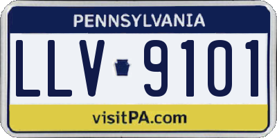 PA license plate LLV9101
