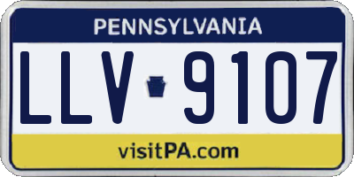 PA license plate LLV9107