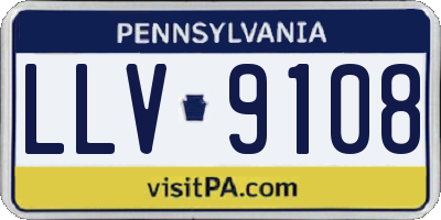 PA license plate LLV9108
