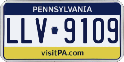 PA license plate LLV9109