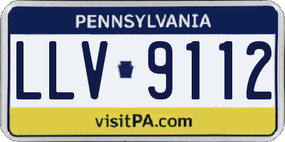 PA license plate LLV9112