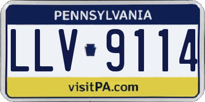 PA license plate LLV9114