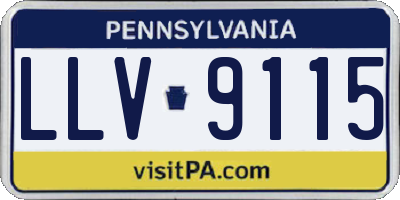 PA license plate LLV9115