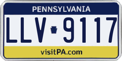 PA license plate LLV9117