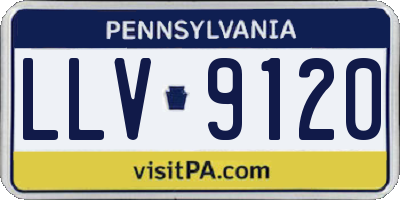 PA license plate LLV9120