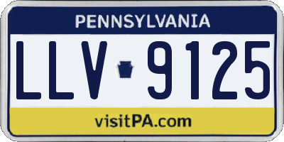 PA license plate LLV9125