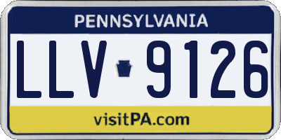 PA license plate LLV9126