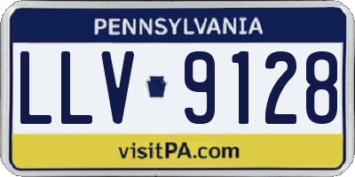 PA license plate LLV9128