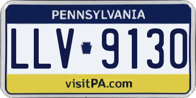 PA license plate LLV9130