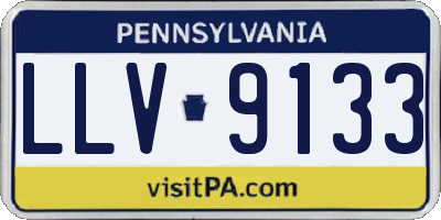 PA license plate LLV9133