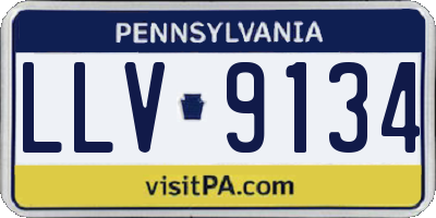 PA license plate LLV9134