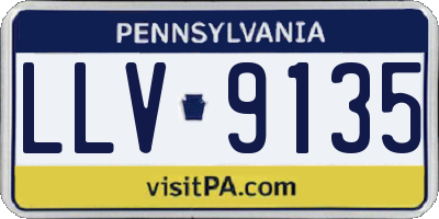 PA license plate LLV9135