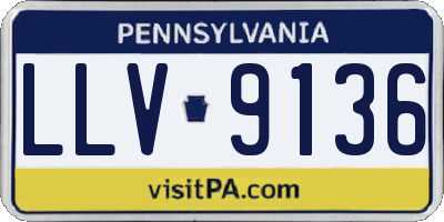 PA license plate LLV9136